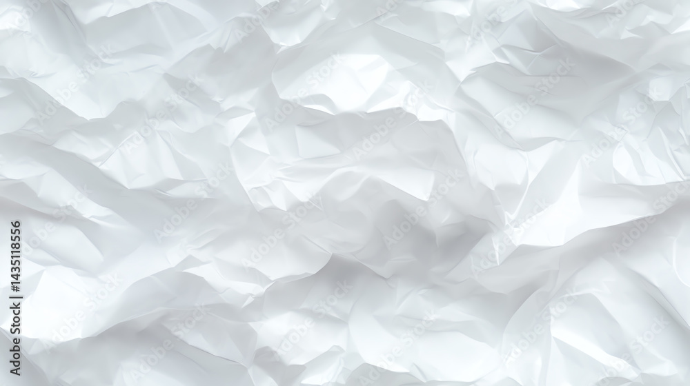 Obraz premium Textured white paper background with crumpled surface details.