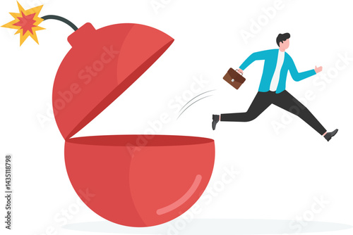 Business crisis, business concept
