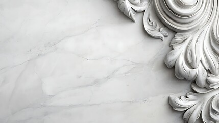 Marble Background with Ornate Corner Design.