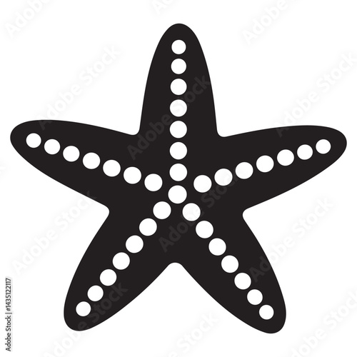 starfish fish silhouette vector illustration