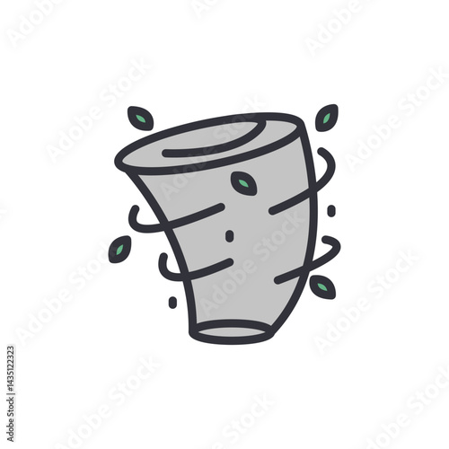 Typhoon colored icons, minimalist vector illustration ,simple transparent graphic element .Isolated on white background