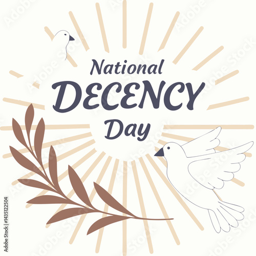 NATIONAL DECENCY DAY vector illustration