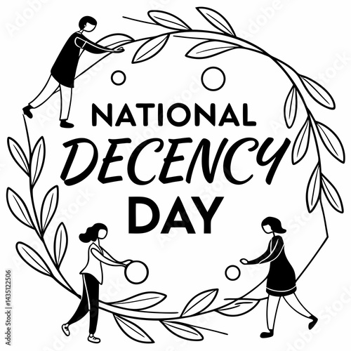 NATIONAL DECENCY DAY vector illustration