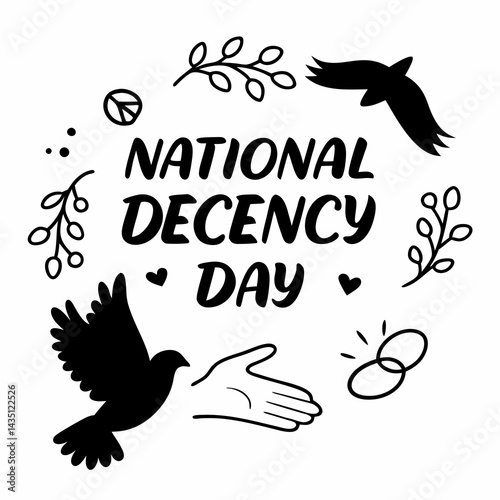 NATIONAL DECENCY DAY vector illustration