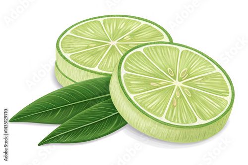 Lemongrass leaf slices isolated on transparent background