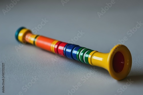 high resolution image of a colorful toy whistle object