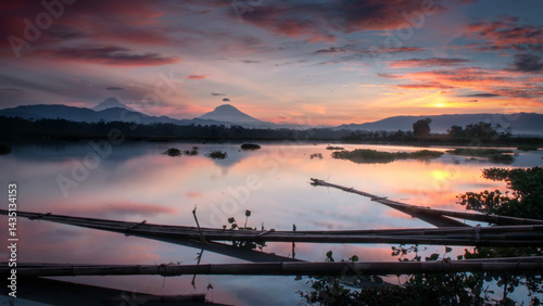 the beauty of the sunrise and the exotic clouds above
