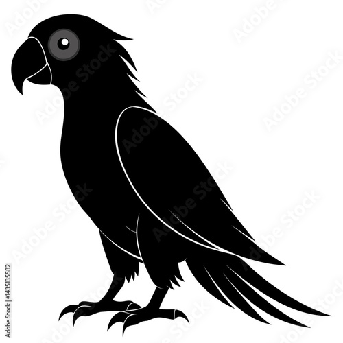 Parrot Bird icon silhouette vector illustration isolated on transparent background