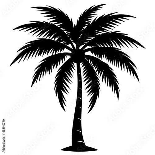 A coconut-palm-silhouette 