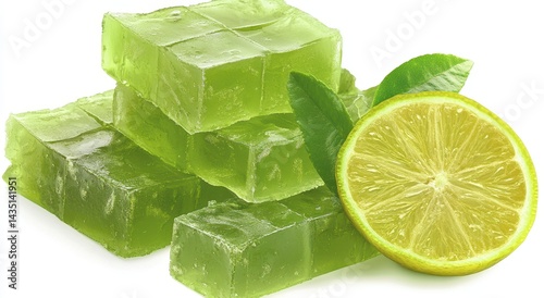 Lime flavored gummy candies