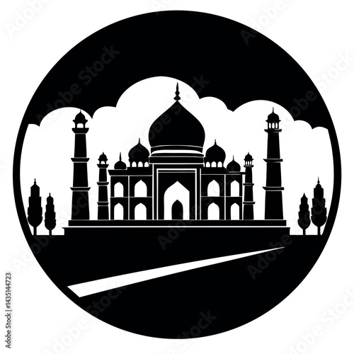 A sunset-view-over-the-taj-mahal-in-India 