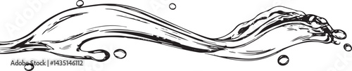 water splashing drawing transparent background