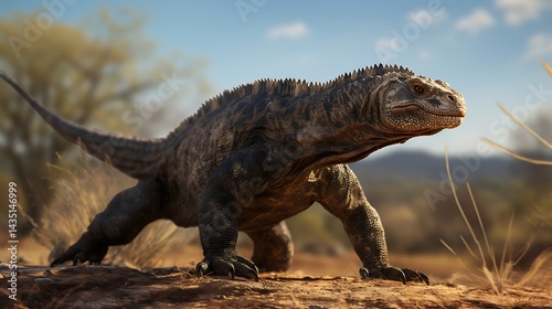 Komodo dragon in Desert