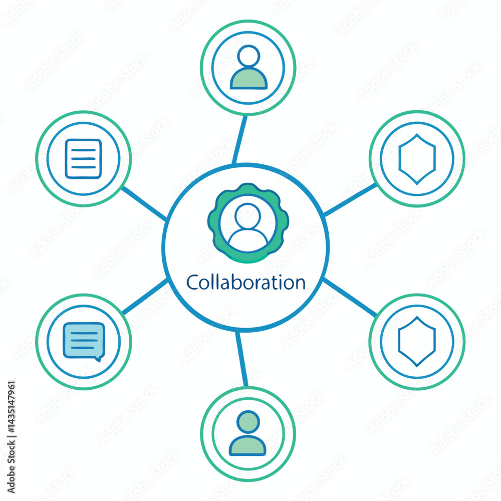 Collaboration-outline-with-white-background. Collaboration-outline-with-white-background.