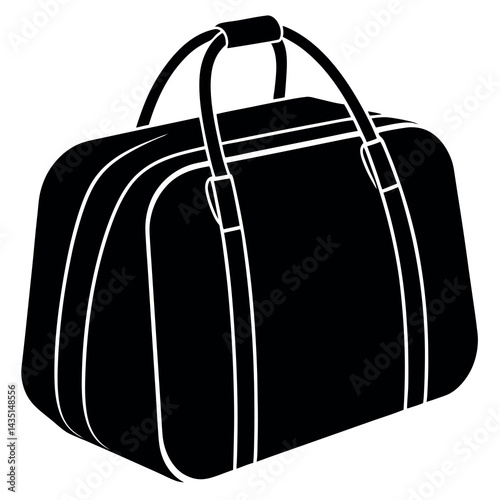 A travel-bag-silhouette-illustration-design. 