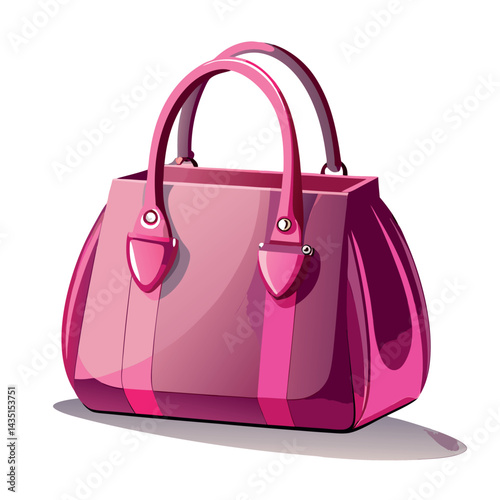 Very-beautiful-pink-handbag-casting-colorful-shadow 