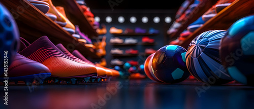 Colorful Sporting Goods Store Display