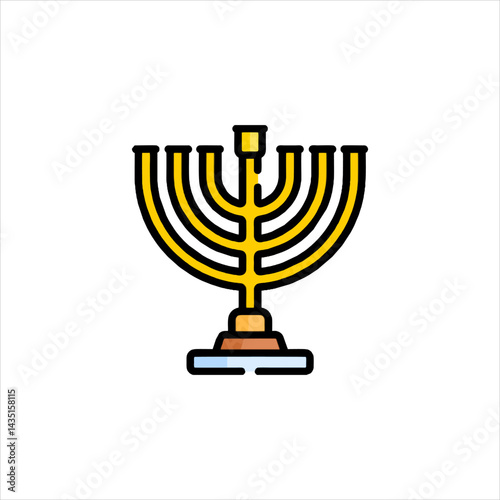menorah with candles