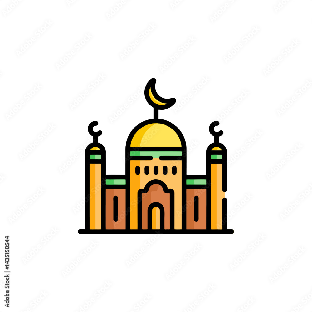 Obraz premium taj mahal vector illustration