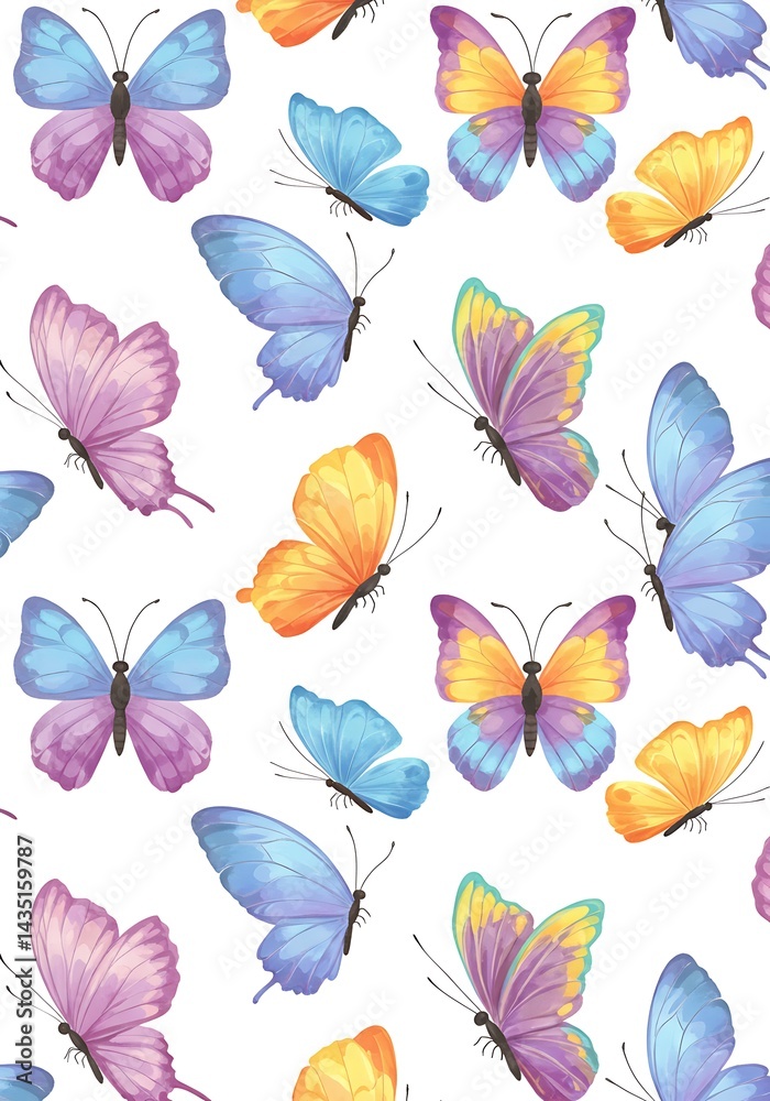 Flutter of Hues AI Generated Flutter of Hues AI Generated