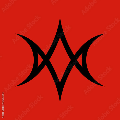 Unicursal Hexagram, Satanic Symbols, Medieval Occultism, Magic Stamps, Sigils, Mystical Knots, Devil's Cross. Sigil Lucifer Baphomet vector