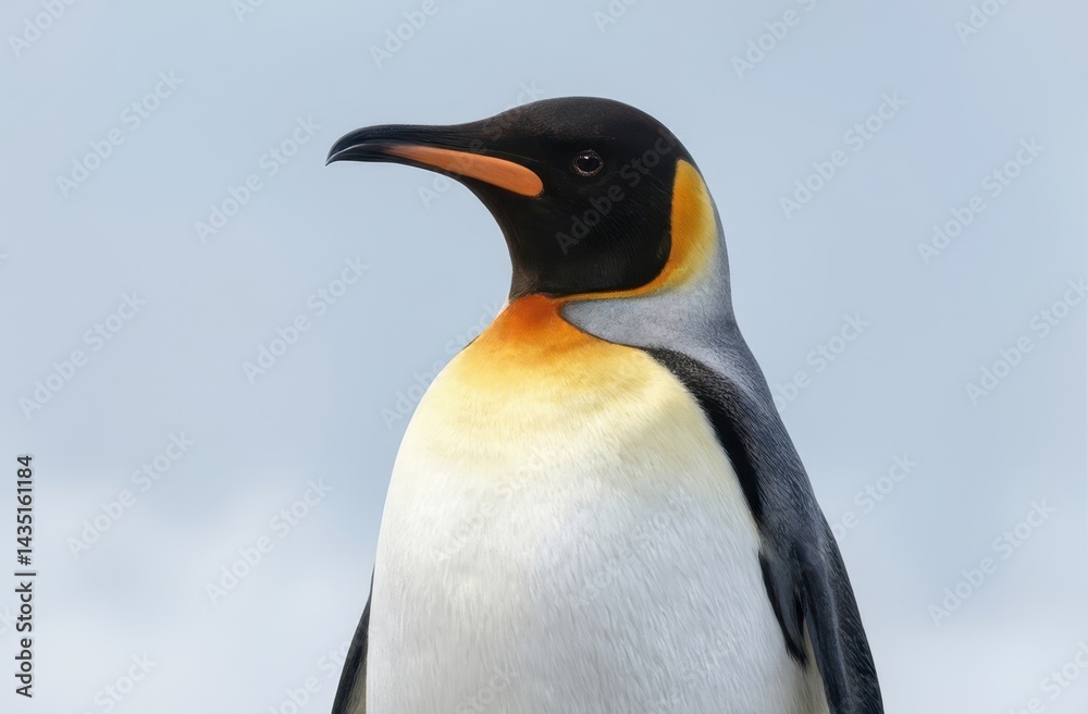Fototapeta premium Image of an Emperor penguin standing majestically in its natural habitat