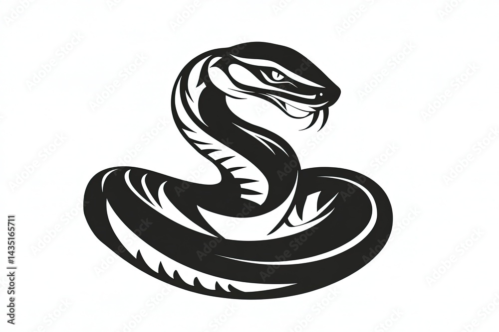 Fototapeta premium vector snake silhouette isolated