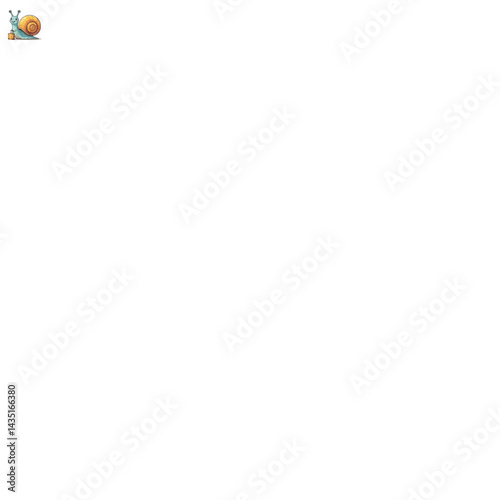 snail in cartoon style isolated on white background Lovely hand drawn snail Snail animal cartoon