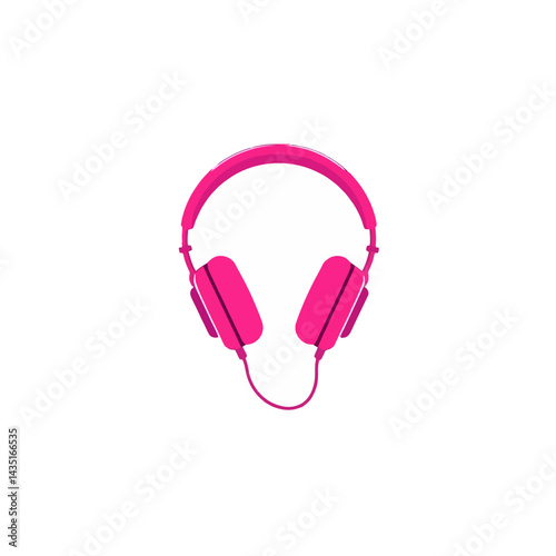 Pink headphones music audio listening sound wireless headset dj earphones studio accessory device gadget 100