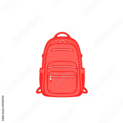 Red backpack school bag travel rucksack knapsack carryall bookbag daypack gear luggage accessories fashion style