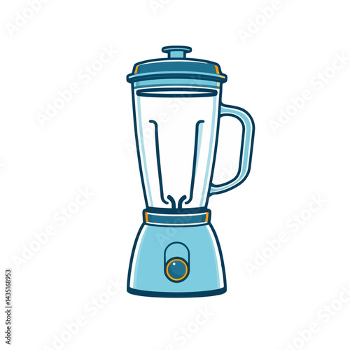 Isolated blue blender appliance for kitchen smoothies and food processing design vector illustration