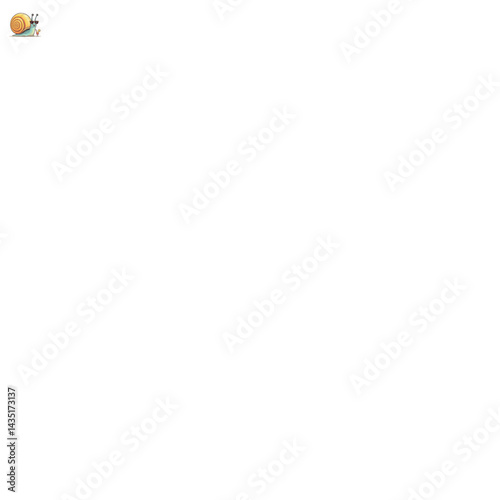 snail in cartoon style isolated on white background Lovely hand drawn snail Snail animal cartoon