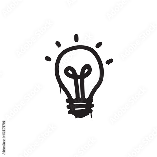 Simple, hand-drawn lightbulb graphic for creative inspiration.