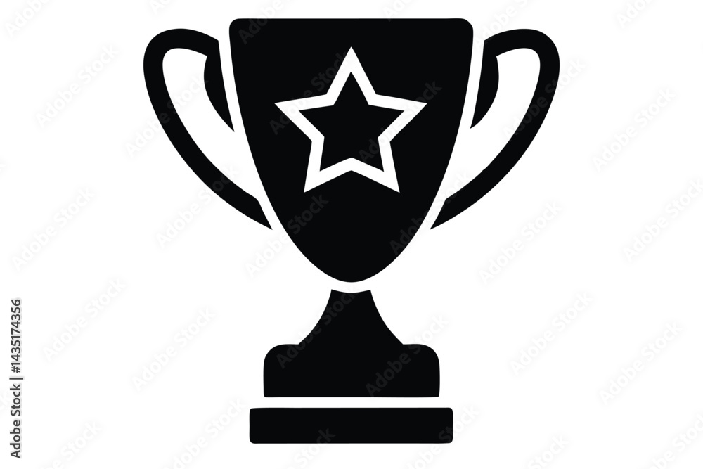 trophy achievement vector icon trophy achievement vector icon