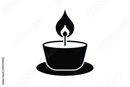 scented candle vector icon