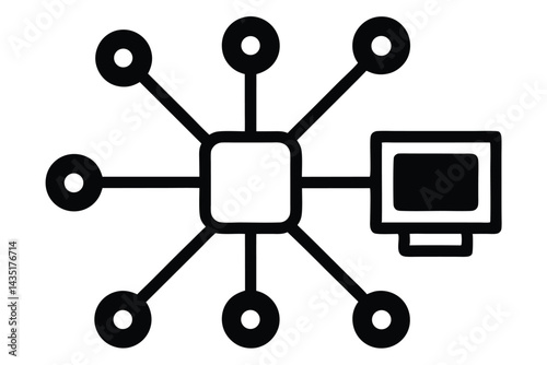network connection vector icon