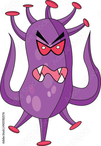 Illustration of vector graphic of germs, viruses, amoeba, bacteria which are evil, suitable for health and biology world.