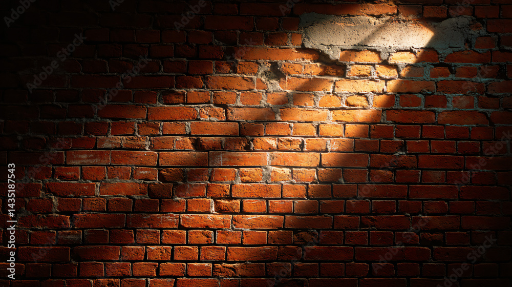 Sunlight Dance on Brick Wall: The warm glow of sunlight playfully dances across a weathered brick wall, highlighting its textured surface and evoking feelings of history and strength.