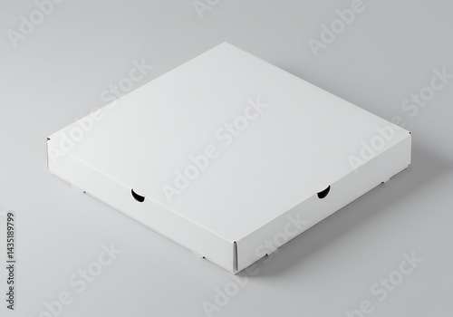 White Cardboard Box Isolated on Neutral Background