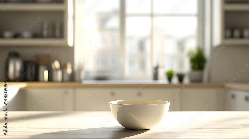 Sunlit Kitchen Bowl: A Serene Morning Sunlit Kitchen Bowl: A Serene Morning