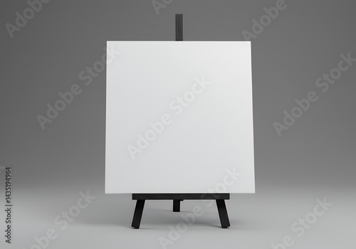 Blank Canvas on Easel Mockup for Art Display