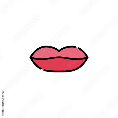 Red Lips Mouth Shape