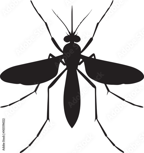 Mosquito vector flat design illustrator silhouette icon art