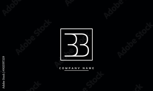 BB, BB  Abstract Letters Logo Monogram