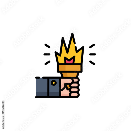 burning match vector illustration