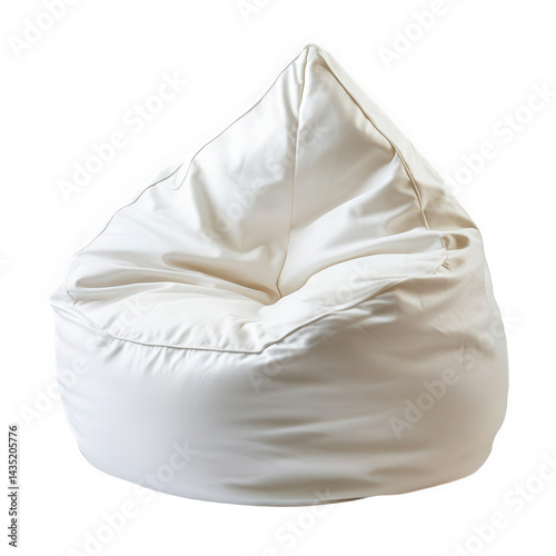 Wallpaper Mural white bean bag chair. characterized by its soft. plush material and unique. triangular shape it serves as a comfortable seating option. ideal for relaxation and casual lounging in various settings. su Torontodigital.ca