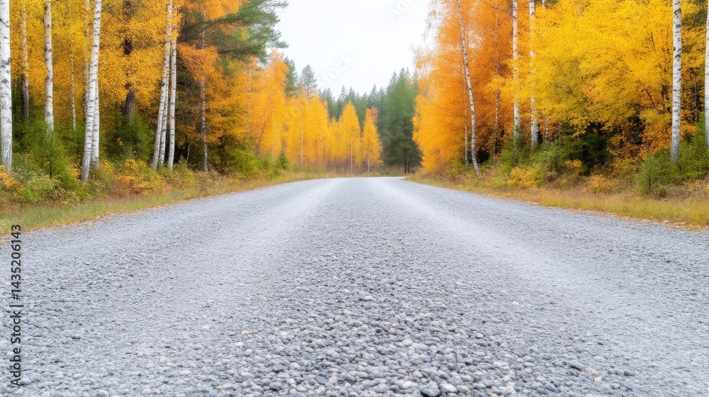 Fototapeta premium Autumnal forest road