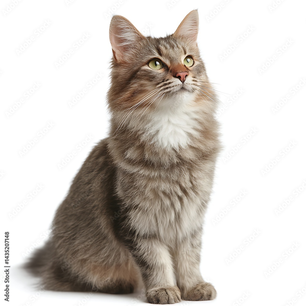 Cute Gray and White Cat Portrait Cute Gray and White Cat Portrait