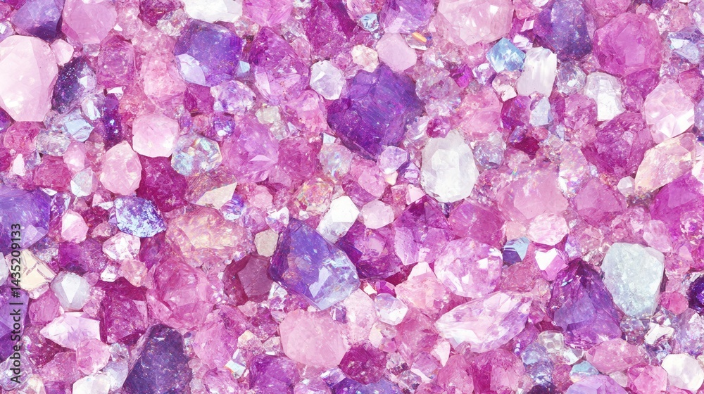 Fototapeta premium Sparkling amethyst gemstone texture with vibrant purple hues creating a dazzling and luxurious background for creative projects and designs with a close up view