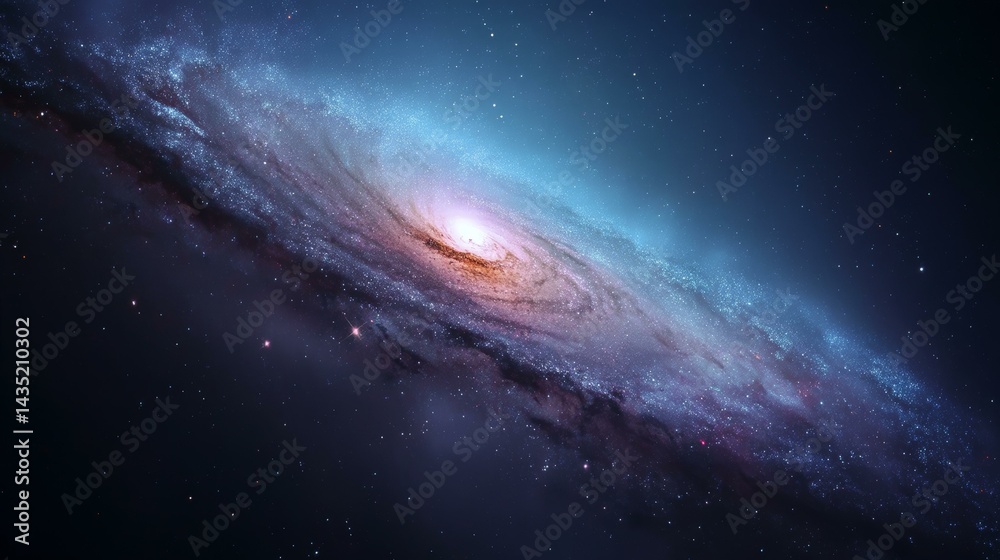 Fototapeta premium Spiral Galaxy Nebula Cosmic View